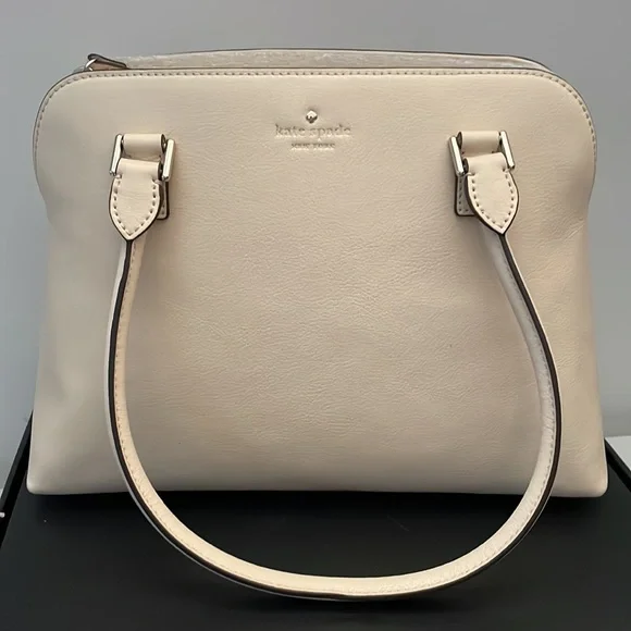 KATE SPADE MARIELLA GREEN ST LEATHER CRÈME BAG - Picture 1 of 14